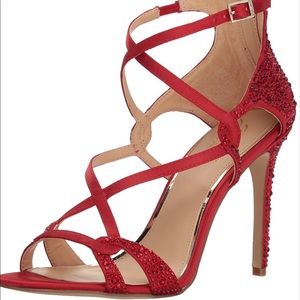 Red Size 8 Badgley Mischka Aliza II Heeled Sandal